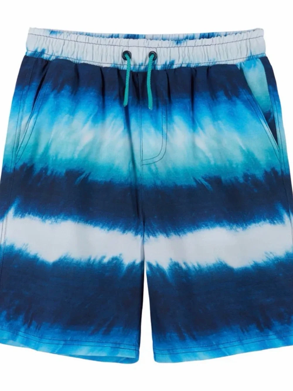 Andy & Evan Boys Blue Tie Dye Ombre Lined Board‎ swim Suit Trunks Shorts Sz 4T